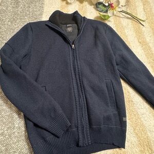 Buffalo David Bitton Dark Blue Zip-Up Sweater